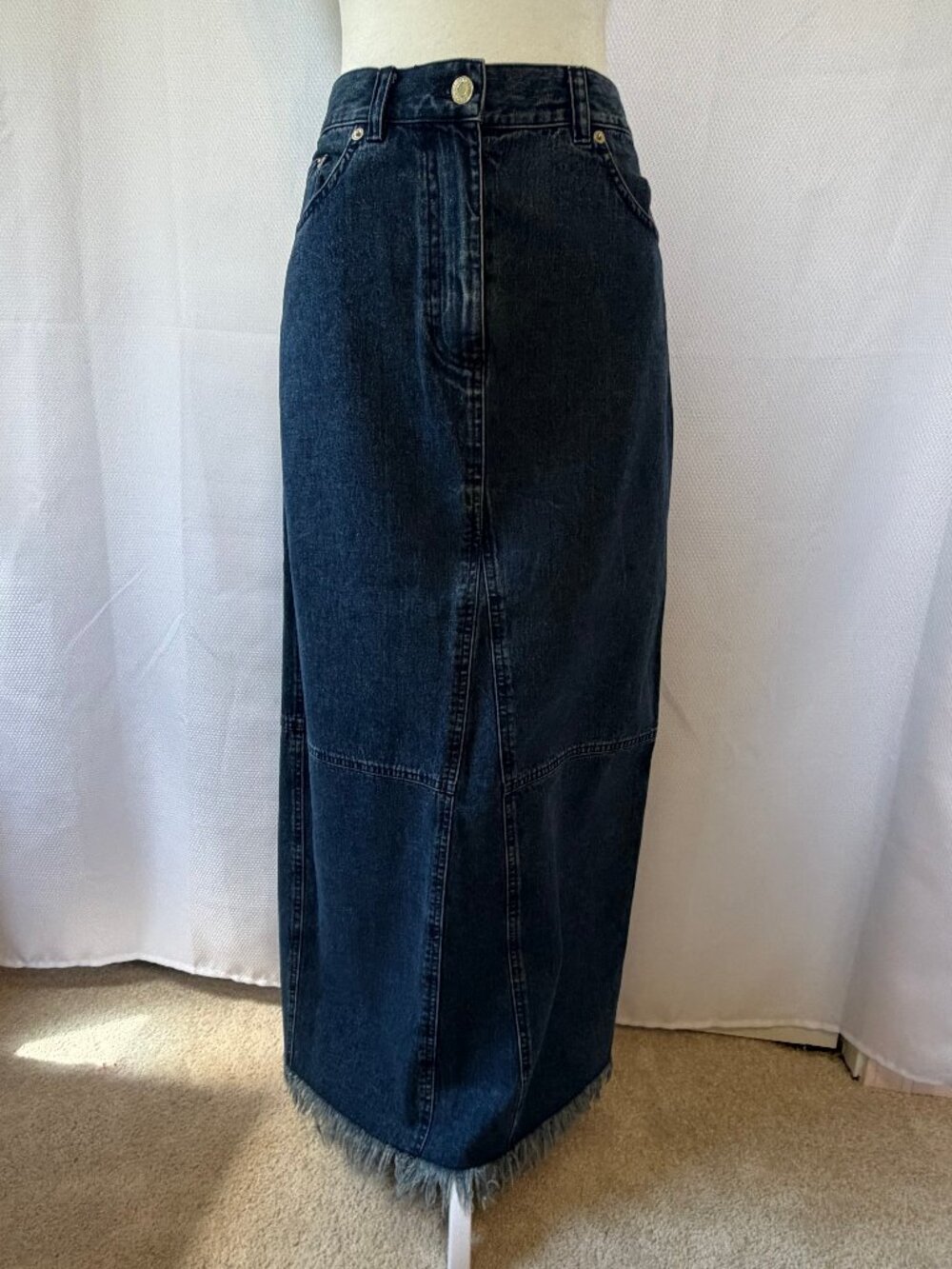 Vintage Lauren Jeans Co Ralph Lauren Denim Maxi Skirt